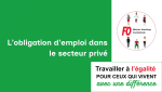 L&rsquo;obligation d’emploi dans le secteur privé